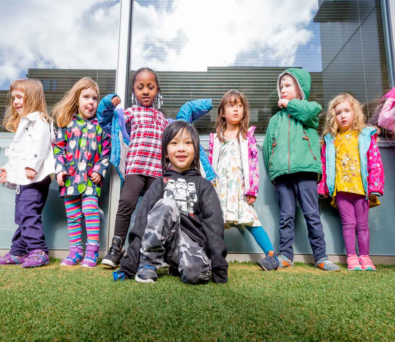 kids posing for photo