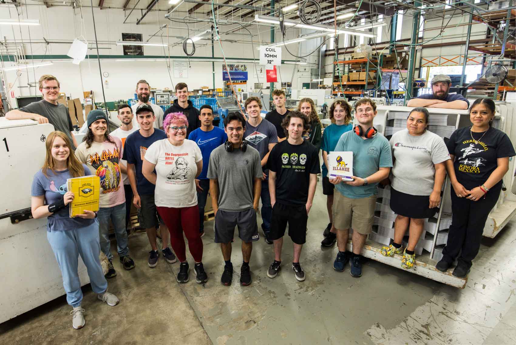 picture of workers in printing facility