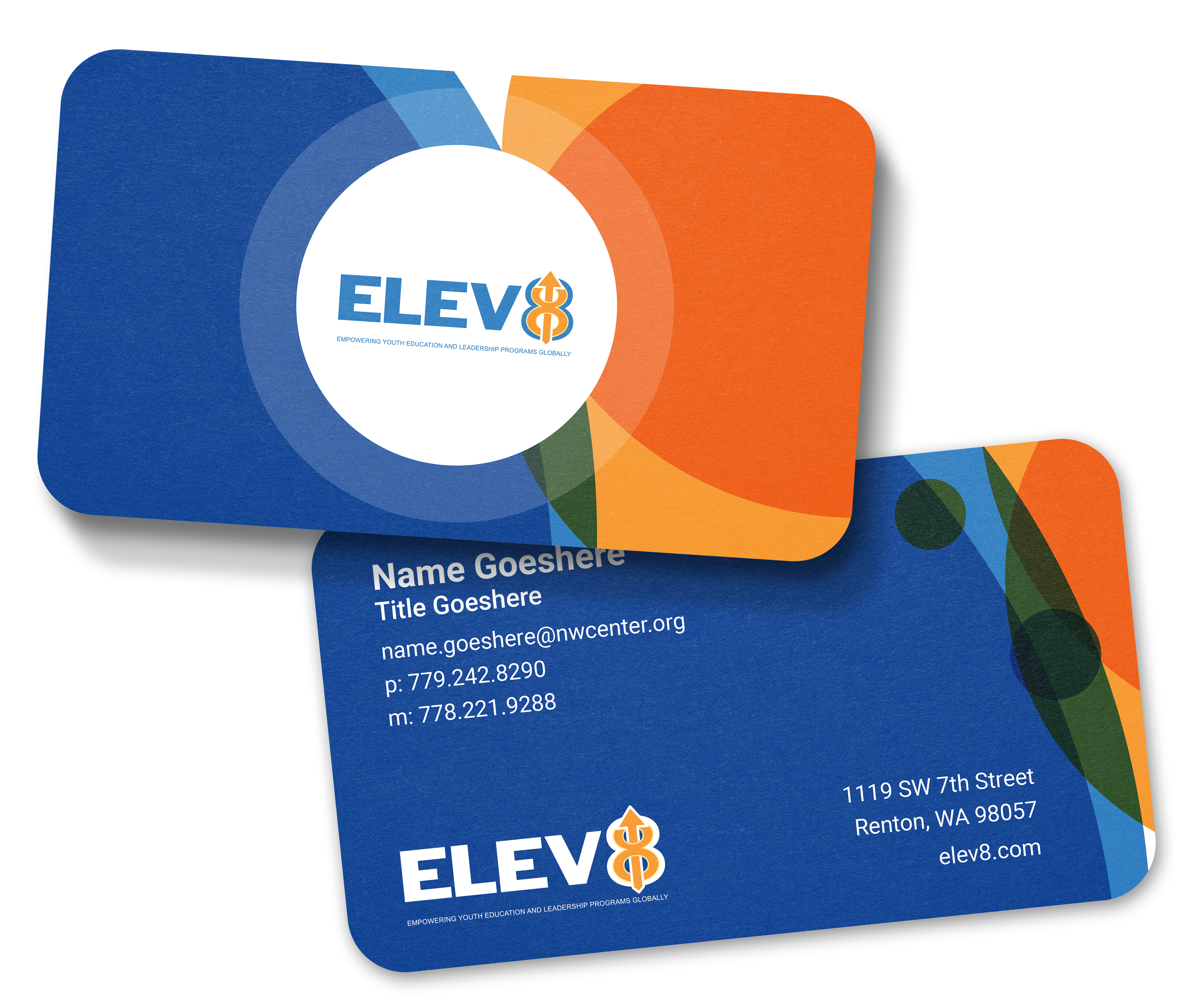 Elev8 – Rounded Corners Business Card-White